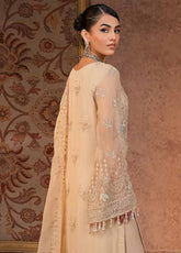 Zebaish by Lavish Premium Embroidered Chiffon Suits Unstitched 3 Piece - LP24ZC 08 BEIGE